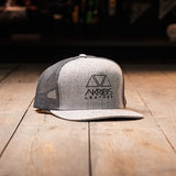 Grey Akribis Flat-Brim Trucker Hat