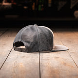 Grey Akribis Flat-Brim Trucker Hat