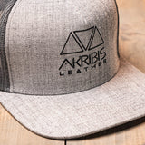 Grey Akribis Flat-Brim Trucker Hat