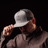 Grey Akribis Flat-Brim Trucker Hat