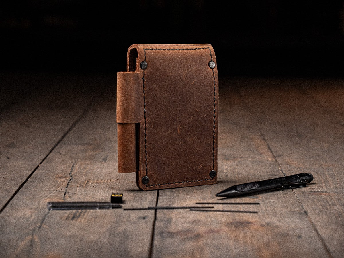 Notepad Neck Rope Locking Notepad Cover with Rite in the Rain Kit – Akribis Leather