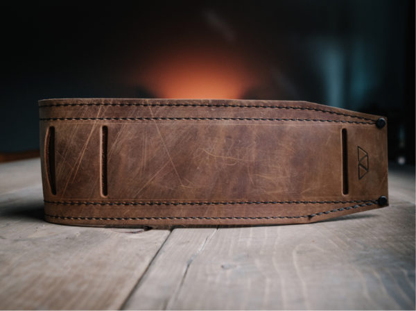 Close up of Belt Pad for Akribis Leather tool belt