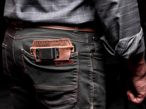 Leather pocket protector by Akribis leather tool belt